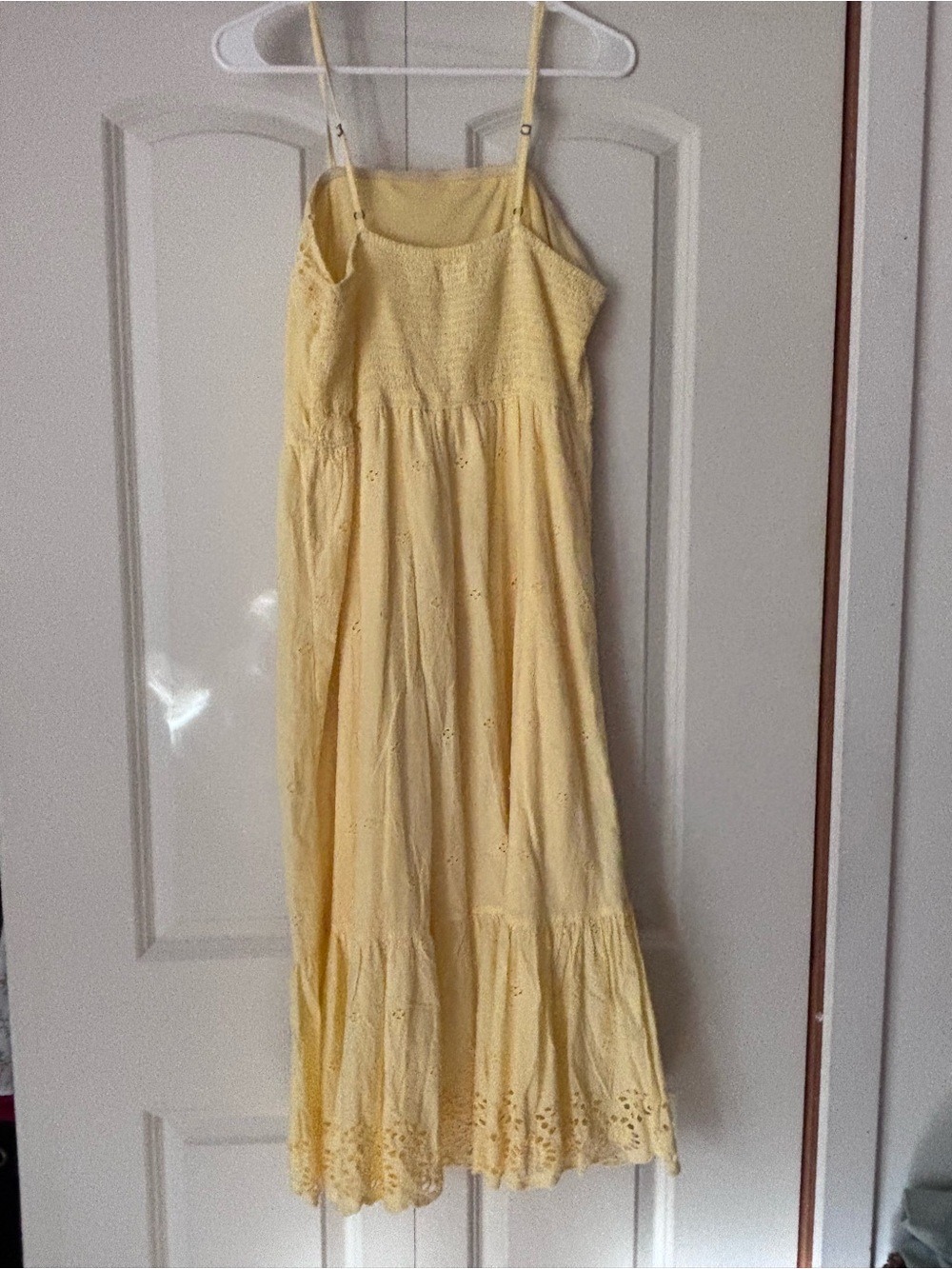 Yellow Eyelet Maxi Dress - Picture 3 of 4